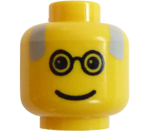 LEGO Yellow Railway Employee 6 Head (Safety Stud) (3626)