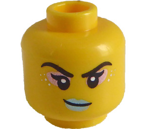 LEGO Giallo Retro Spazio Heroine Testa (Perno di sicurezza) (3274)