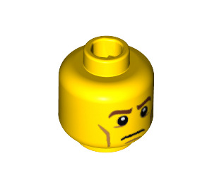 LEGO Yellow Revolutionary Soldier Head (Safety Stud) (3626 / 13495)