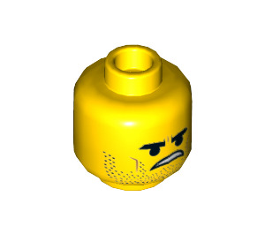 LEGO Gelb Rex Dangervest Minifigure Kopf (Einbau-Vollbolzen) (3626 / 44372)