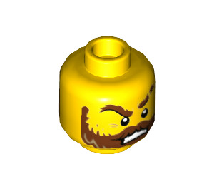 LEGO Gelb Robber Kopf (Einbau-Vollbolzen) (3626 / 36558)