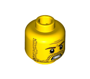 LEGO Yellow Roman Commander Head (Safety Stud) (3626 / 13489)