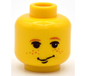 LEGO Gelb Ron Weasley Minifigure Kopf mit Dekoration (Sicherheitsbolzen) (3626)