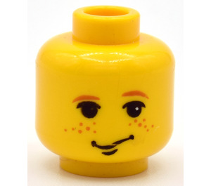 LEGO Yellow Ron Weasley Minifigure Head with Decoration (Safety Stud) (3626)