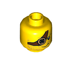 LEGO Yellow Ronin Minifigure Head (Recessed Solid Stud) (3626 / 21453)