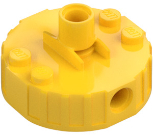 LEGO Jaune Rond Brique 4 x 4 x 2 avec Aimant (65209)