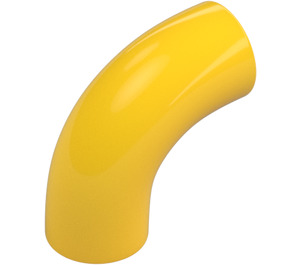 LEGO Gul Rund Klods Elbow 90 Degree Bend (25214)