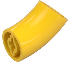 LEGO Yellow Round Brick with Elbow (Shorter) (1986 / 65473)