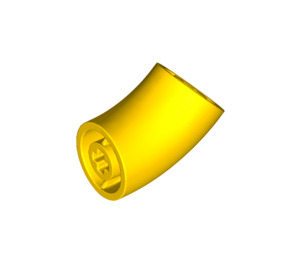 LEGO Yellow Round Brick with Elbow (Shorter) (1986 / 65473)