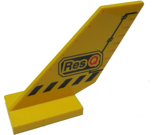 LEGO Yellow Rudder 2 x 4 x 6 with Res-Q and Black Lines (6239 / 41015)