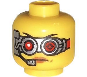 LEGO Yellow Samurai X Head (Recessed Solid Stud) (3626)