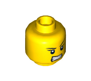 LEGO Yellow Samurai X Head (Safety Stud) (13620 / 70542)
