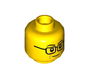 LEGO Yellow Santa Claus (City Advent Calendar) Minifigure Head (Recessed Solid Stud) (3626 / 79238)