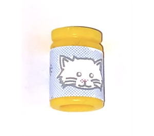 LEGO Yellow Scala Container with Cat Sticker (33011)