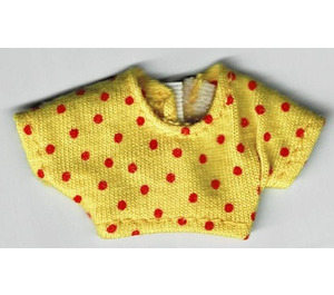 LEGO Gul Scala Crop Top med Rød Dots