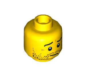 LEGO Yellow Scout Head (Recessed Solid Stud) (3626 / 74310)