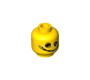 LEGO Yellow Scribble-Face Bad Cop Minifigure Head (Recessed Solid Stud) (3626 / 16041)