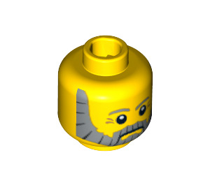 LEGO Yellow Sea Captain Head (Safety Stud) (3626 / 13507)