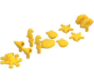 LEGO Yellow Sea Shells and Sea Creatures Acessory Pack (49595)