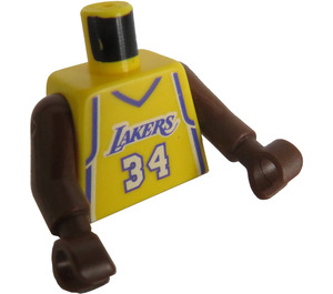 LEGO Yellow Shaquille O'Neal, Los Angeles Lakers Torso
