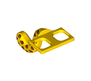 LEGO Giallo Corto Coda con Arancione scuro Spots (15504 / 66422)