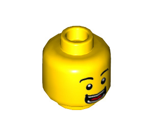 LEGO Yellow Shower Guy Minifigure Head (Recessed Solid Stud) (3626 / 61676)