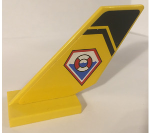 LEGO Yellow Shuttle Tail 2 x 6 x 4 with Coastguard Logo Sticker (6239)