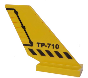 LEGO Yellow Shuttle Tail 2 x 6 x 4 with 'TP-710' (6239)