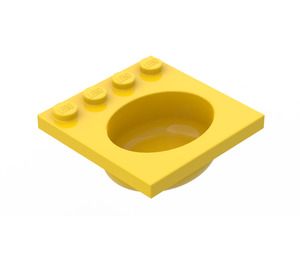 LEGO Yellow Sink 4 x 4 Oval (6195)