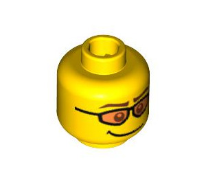 LEGO Yellow Skier Head (Safety Stud) (3626 / 92129)