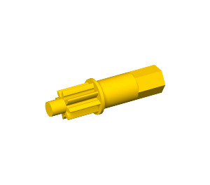 LEGO Yellow Slide Axle with Geared End (50903)