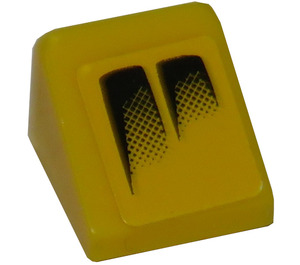 LEGO Jaune Pente 1 x 1 (31°) avec 2 Air Inlets Model La gauche Côté Autocollant (50746)
