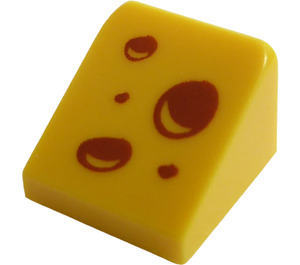 LEGO Geel Helling 1 x 1 (31°) met Cheese Gaten (35338 / 77573)