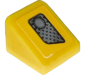 LEGO Yellow Slope 1 x 1 (31°) with Frontlight right Sticker (35338)