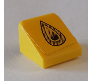 LEGO Yellow Slope 1 x 1 (31°) with Gray Drop Sticker (54200)