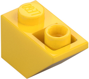 LEGO Žlutá Sklon 1 x 2 (45°) Převrácený (3665)