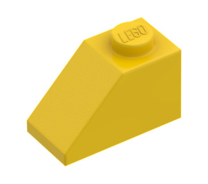 LEGO Žlutá Sklon 1 x 2 (45°) bez středového cvočku