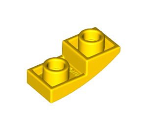 LEGO Jaune Pente 1 x 2 Incurvé Inversé (24201)