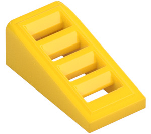 LEGO Yellow Slope 1 x 2 x 0.7 (18°) with Grille (61409)