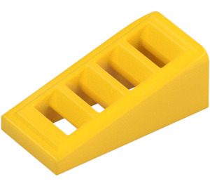 LEGO Yellow Slope 1 x 2 x 0.7 (18°) with Grille (61409)