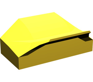 LEGO Yellow Slope 1 x 2 x 0.7 Curved with Fin (47458 / 81300)