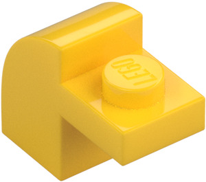 LEGO Yellow Slope 1 x 2 x 1.3 Curved with Plate (6091 / 32807)