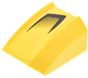 LEGO Yellow Slope 1 x 2 x 2 Curved with Air Intake (Left) Sticker (30602)