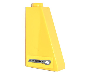 LEGO Yellow Slope 1 x 2 x 3 (75°) with LP560-4 (right) Sticker with Hollow Stud (4460)