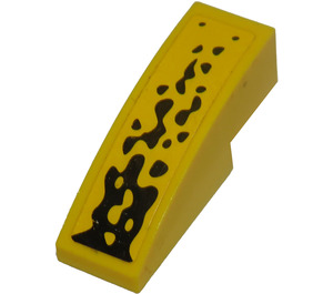 LEGO Yellow Slope 1 x 3 Curved with Spots Sticker (50950)