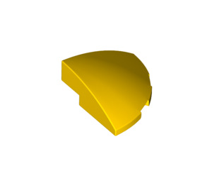 LEGO Yellow Slope 1 x 3 x 3 Curved Round Quarter  (76797)
