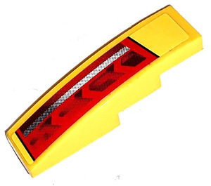 LEGO Giallo Pendenza 1 x 4 Curvo con Backlight Sinistra Adesivo (11153)