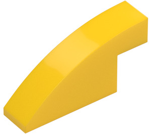 LEGO Amarillo Con pendiente 1 x 4 x 1.3 Curvo (3573)