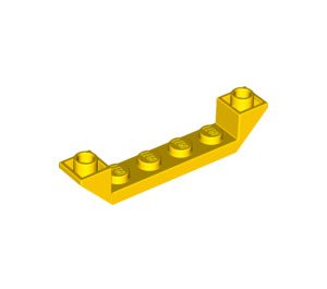 LEGO Geel Helling 1 x 6 (45°) Dubbele Omgekeerd met Open Midden (52501)