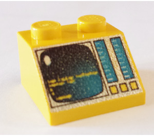 LEGO Yellow Slope 2 x 2 (45°) with Hydronauts Sonar (3039)